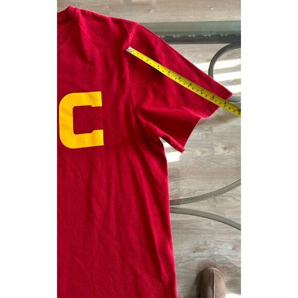 USC Trojans Red Short Sleeve T-Shirt Size L 100% Cotton Made In Honduras - Picture 6 of 6